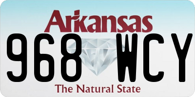 AR license plate 968WCY