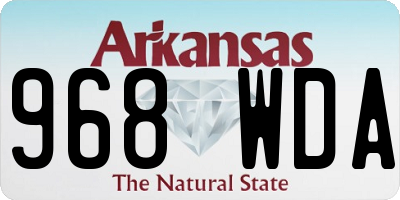 AR license plate 968WDA