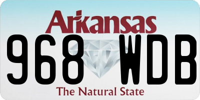 AR license plate 968WDB