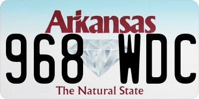 AR license plate 968WDC