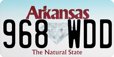 AR license plate 968WDD