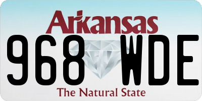 AR license plate 968WDE