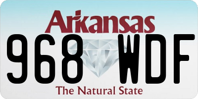 AR license plate 968WDF