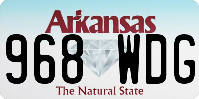 AR license plate 968WDG