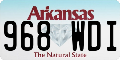 AR license plate 968WDI