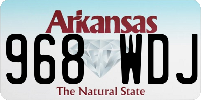 AR license plate 968WDJ