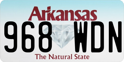 AR license plate 968WDN