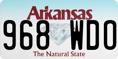AR license plate 968WDO