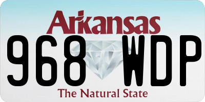AR license plate 968WDP