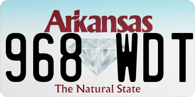 AR license plate 968WDT