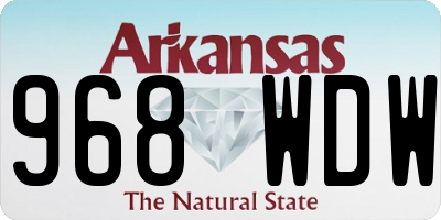 AR license plate 968WDW