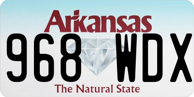 AR license plate 968WDX
