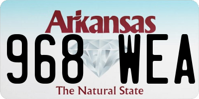 AR license plate 968WEA