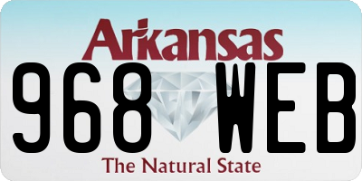 AR license plate 968WEB
