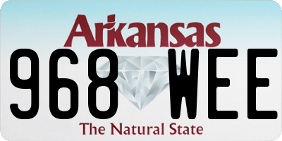 AR license plate 968WEE