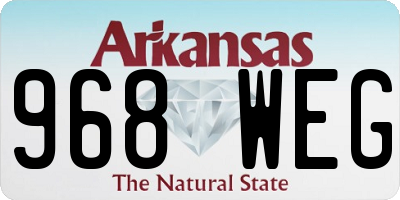 AR license plate 968WEG