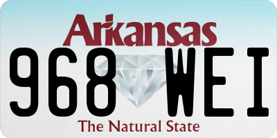AR license plate 968WEI
