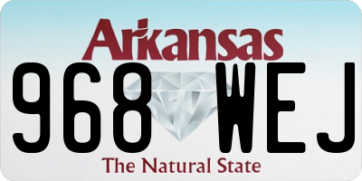 AR license plate 968WEJ