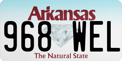 AR license plate 968WEL