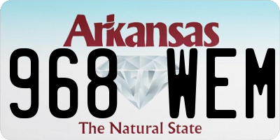AR license plate 968WEM