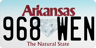 AR license plate 968WEN
