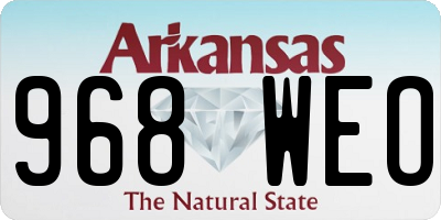 AR license plate 968WEO