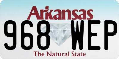 AR license plate 968WEP
