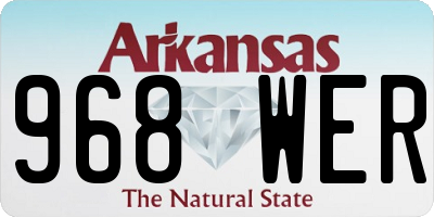 AR license plate 968WER