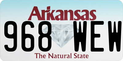 AR license plate 968WEW