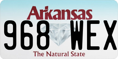 AR license plate 968WEX