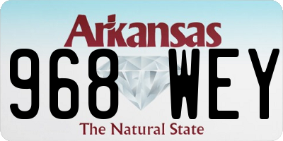 AR license plate 968WEY