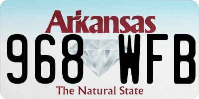 AR license plate 968WFB