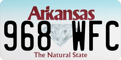 AR license plate 968WFC
