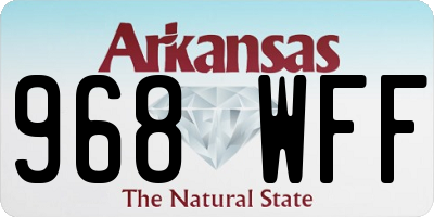 AR license plate 968WFF