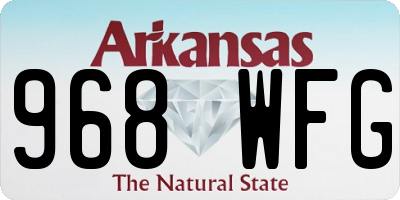 AR license plate 968WFG