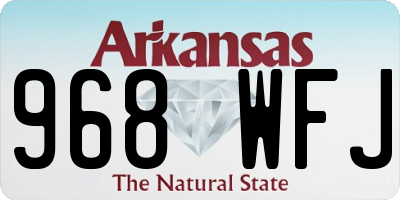 AR license plate 968WFJ