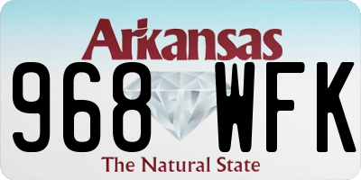 AR license plate 968WFK