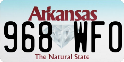AR license plate 968WFO