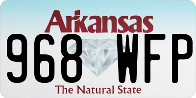 AR license plate 968WFP