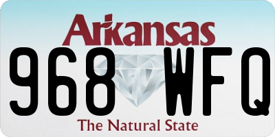AR license plate 968WFQ
