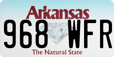 AR license plate 968WFR