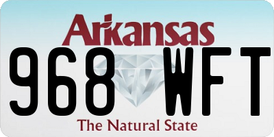 AR license plate 968WFT