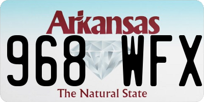 AR license plate 968WFX
