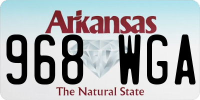 AR license plate 968WGA