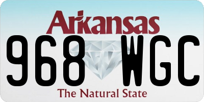 AR license plate 968WGC