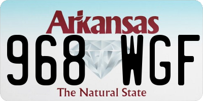 AR license plate 968WGF