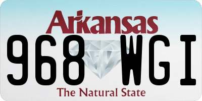 AR license plate 968WGI