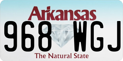 AR license plate 968WGJ