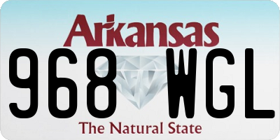 AR license plate 968WGL