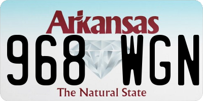 AR license plate 968WGN